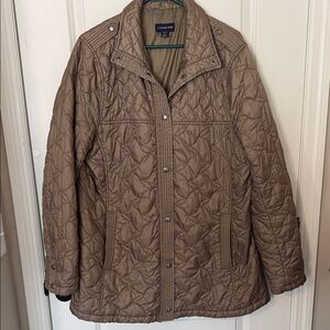 Lands' End Women's Quilted Green Jacket